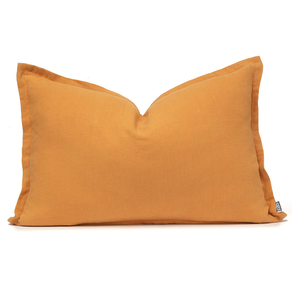 KAS Linen Cushion Mustard Caprice New Zealand