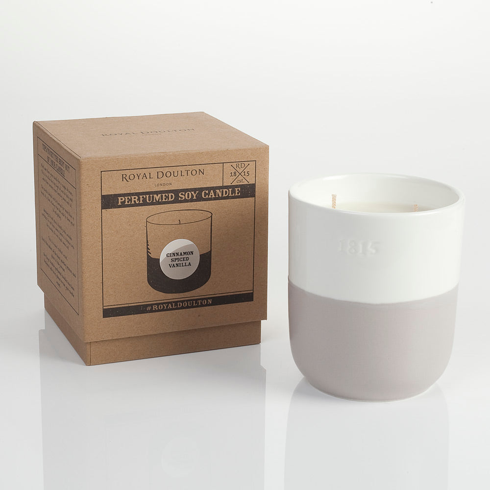 Royal Doulton Coffee Studio Cinnamon Spiced Vanilla Ceramic Candle 450g