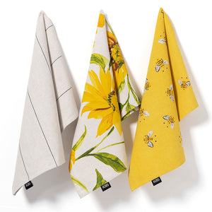 KAS Sunflowers 3PK Tea Towel Set