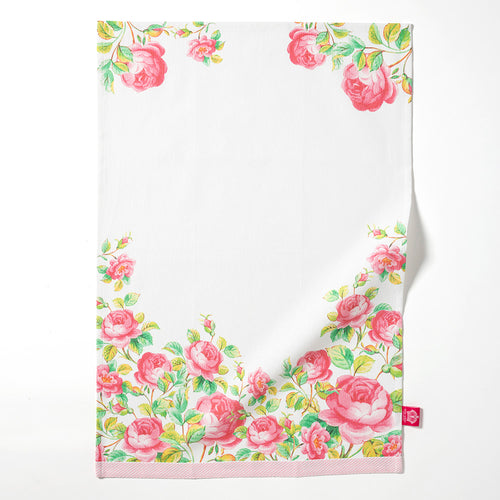 Royal Albert Cheeky Pink Rose Garden Tea Towel